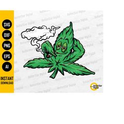 cannabis leaf chillin' svg | marijuana svg | funny weed dope shirt decal sticker | cricut silhouette cuttable clipart di