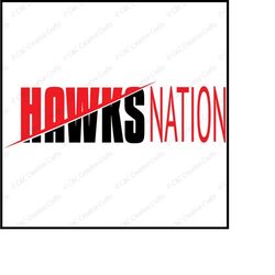 Hawks Nation | Digital Download, SVG, PNG, JPG  23204