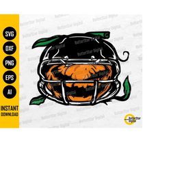 Football Pumpkin SVG | Football Season SVG | Football Helmet SVG | Cricut Silhouette Cameo Printables Clipart Vector Dig