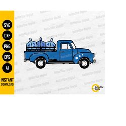 Hanukkah Truck With Dreidels SVG | Cute Chanukah Sticker Graphic | Cricut Silhouette Cutfile Printable Clipart Vector Di