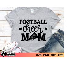 Football Cheer Mom SVG, Football Mom Svg, Cheerleader Svg, Cheer Mom Shirt Svg, Game Day Svg, Cheer Megaphone Svg, Sport