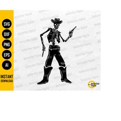 Cowboy Skeleton SVG | Quick Draw Gun Fight | Wild West Gunslinger | Sheriff | Cricut Cutting File | Clipart Digital Down