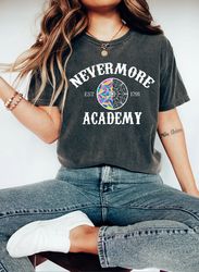 Nevermore Academy Comfort Colors Shirt, Wednesday Addams Shirt, Wednesday Shirt, Wednesday Addams Dancing, Horror Shirt,