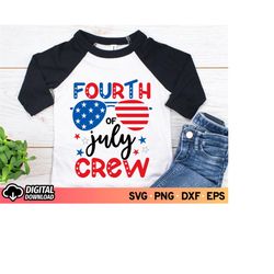 4th of July Crew SVG, Fourth of July Svg, red white blue Svg, Fourth of July Kids Svg, 4th of July Sunglasses, 4th of Ju
