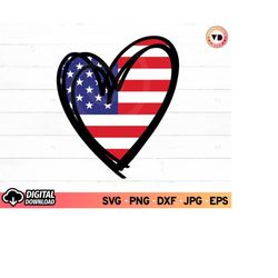 Heart Flag SVG, Fourth of July SVG, Patriotic SVG, Heart usa Flag svg, Heart American Flag svg, 4th of July, Files for C