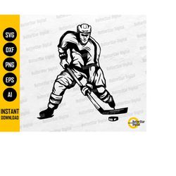 ice hockey player svg | sports vinyl shirt graphics sticker drawing | cricut silhouette cameo cuttable clipart vector di