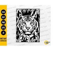 Jungle Tiger SVG | Tigress SVG | Stalker SVG | Wild Animal T-Shirt Decals Vinyl | Cricut Cutting File Clip Art Vector Di