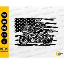 American Female Biker SVG | USA Superbike SVG | Motorcycle T-Shirt Decals Sticker | Cricut Silhouette Clipart Vector Dig