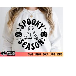 Spooky Season SVG, Halloween Shirt Svg, Cute Halloween Svg, Retro Halloween Svg, Spooky Vibes Svg, Spooky Cut File, Cute