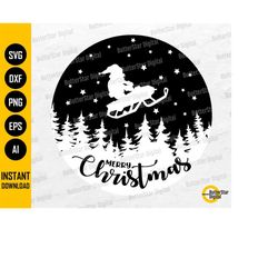 Santa Snowmobile SVG | Funny Christmas SVG | Winter | Jingle All the Way | Cricut Silhouette Printable Clipart Vector Di