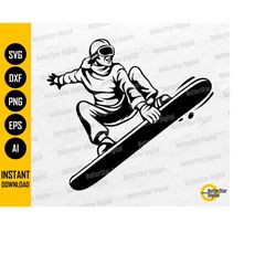 Snowboarder SVG | Snowboarding SVG | Illustration Drawing Graphics Image | Cricut Cut Files Cuttable Clip Art Vector Dig