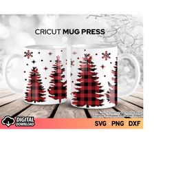 cricut mug press svg christmas, christmas tree svg, mug wrap template svg, cricut mug svg, coffee mug wrapping svg, svg