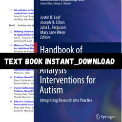 TextBook for Applied Behavior Analysis Interventions for Autism Integrating Research into Practice 2022