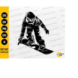 snowboarder svg | winter svg | snowboarding t-shirt decal gift illustration | cricut silhouette cutting file clipart dig