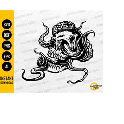 skull tentacles svg | dead skeleton svg | gothic t-shirt vinyl decal graphics | cutting file printable clipart vector di