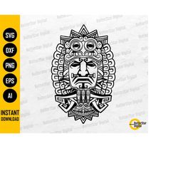 Aztec Mask SVG | Ancient Civilization SVG | Indian Mayan Native Tribal Boho History Ruins | Cut Files Clipart Vector Dig