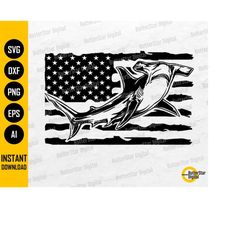 US Hammerhead Shark SVG | Sea Creature T-Shirt Decal Graphics | Cricut Cut Files Silhouette Printables Clipart Vector Di