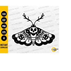cute death moth svg | gothic t-shirt stencil vinyl decals graphics | cricut cutting files printables clip art vector dig