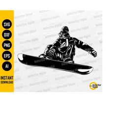 snowboard jump svg | winter svg | snowboarding t-shirt decal gift illustration | cricut silhouette cut file | clipart di