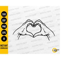 heart hand sign svg | love tattoo decal symbol t-shirt sticker graphic | cricut cutting file printable clipart vector di