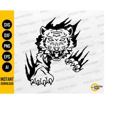 Tiger Scratch SVG | Tigress SVG | Animal SVG | Tiger Wall Art Decals | Cricut Cutting Files Silhouette Clipart Vector Di