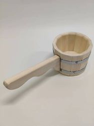 Bucket for bath, sauna, hammam handmade from natural wood 1.5 liters