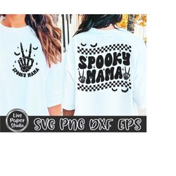 Spooky Mama Svg, Halloween Retro Png, Spooky Mama Svg files for Cricut, Spooky Vibes Svg, Mom Halloween Shirt SVG, Digit