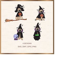 French Bulldog Witch svg, dog svg, Halloween svg, Files for Cricut, silhouette, Sublimation, Digital Download