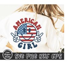 American Girl PNG SVG, 4th of July SVG, Fourth Of July Svg, Patriotic Shirt Svg, Independence Day Svg, Digital Download