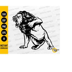Wild Lion SVG | Africa SVG | Wildlife T-Shirt Vinyl Stencil Drawing Illustration | Cricut Cutting File Clipart Vector Di