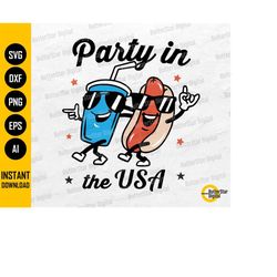 party in the usa png | fourth of july svg | america t-shirt design sublimation sticker | cricut printable clip art vecto