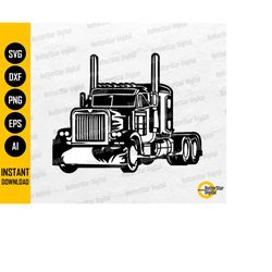 semi truck svg | truck driver svg | trucker vinyl decal graphics illustration | cutting files cuttable clipart vector di
