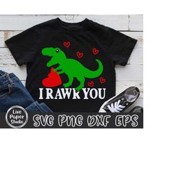 I Rawr You SVG, Dinosaur Valentine SVG, Valentines Day Svg, I Love You, Boy Valentine, Dino, Kids T-Rex, Digital Downloa
