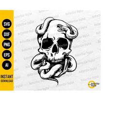 skull snake svg | dead skeleton svg | gothic t-shirt vinyl decal graphics | cutting file cut printable clipart vector di