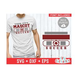 Soccer svg Cut File - Soccer Team - Soccer Template 002 - svg - eps - dxf - png - Silhouette - Cricut - Digital Download