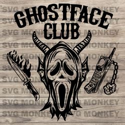 Ghostface Club Horror Movie Characters SVG File For Cricut SVG EPS DXF PNG