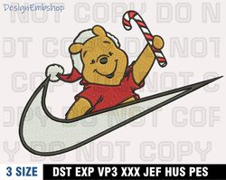 Winnie the Pooh Christmas Lights Embroidery Designs, Christmas Embroidery Files, Machine Embroidery Pattern