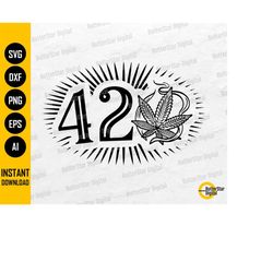 420 Pot Leaf SVG | Marijuana SVG | Cannabis SVG | Weed T-Shirt Tee Sticker Decal | Cricut Cutting File Clipart Vector Di