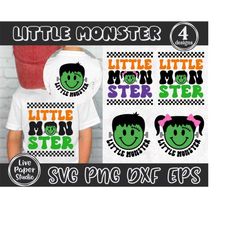 Halloween SVG, Little Monster Svg, Halloween Boy and Girl Svg, Spooky Vibes, First Halloween Costume, Baby Halloween, Di