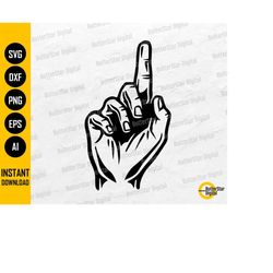 Raised Index Finger SVG | Mine SVG | Pointing Up Hand Gesture SVG | Number 1 Svg | Cricut Silhouette Clip Art Vector Dig