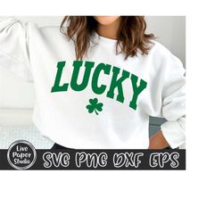 Lucky SVG, Happy go Lucky Svg, Lucky PNG, Shamrock Svg, St Patricks Day SVG, Irish Svg, Lucky Varsity, Digital Downlod P
