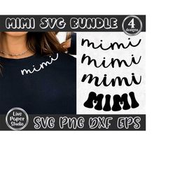 Mimi Collar SVG PNG, Mimi Shirt Collar SVG, Curved Mimi Svg, Mother's Day Svg, Grandma Svg, Mama Cursive, Digital Downlo