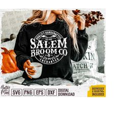 Salem Broom Company SVG PNG, Salem Broom Co svg, Halloween SVG Cut File, Halloween Witch Svg, Halloween Svg Cut File