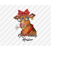 Not Today Heifer,Sassy Cow png, Cow Shirt png, Funny Cow Design, Sublimation Designs Downloads, Western png, DTG Files,