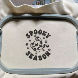 Spooky Season Embroidery Design, Happy Halloween Embroidery, Halloween Embroidery Designs, Retro Halloween Design