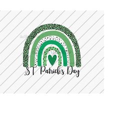 St. Patrick's Day png, Boho Rainbow png, Leopard Print, Shamrock png, Sublimation Designs Downloads, St. Paddy's Day, DT