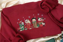 Christmas Embroidery Designs, Bad Bunny Coffee Designs, Merry Christmas Embroidery, Hand Drawn Embroidery Designs