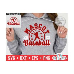 Baseball svg - Baseball Template 0050- svg - eps - dxf - png - Silhouette -  Cricut Cut File - Baseball Team - Digital F