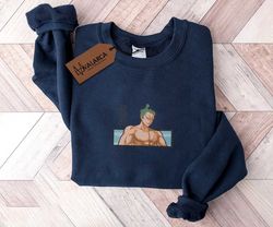 Zoro One Piece Inspired Anime Embroidered Sweatshirt, Inspired Anime Embroidered Sweatshirt, Custom Anime Embroidered Hoodie, Inspired Anime Embroidered Crewneck, Anime Embroidered Gift