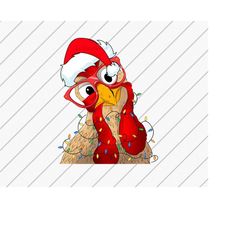 Sublimation Designs Downloads, Christmas Chicken, Funny Chicken png, Western Sublimation File, DTG Files, Christmas Subl